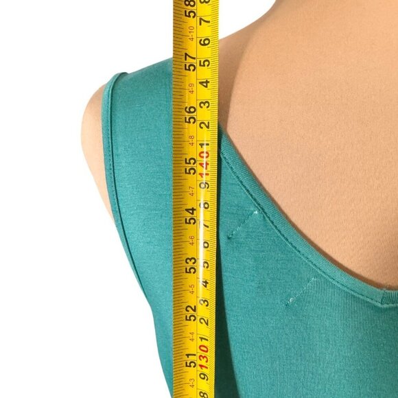 NWOT Boho Beaded Maxi Dress Sz.M Green Teal Sleeveless Event Festival Summer - Picture 13 of 13